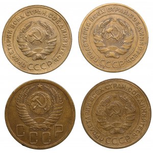 Russia, USSR 5 Kopecks 1926, 1928, 1929, 1952 (4)