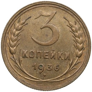 Russia, USSR 3 Kopecks 1936