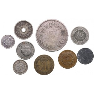 Lot of coins: France, Germany, Sweden etc (9)