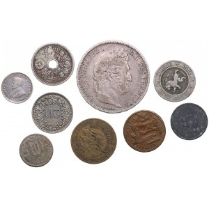 Lot of coins: France, Germany, Sweden etc (9)