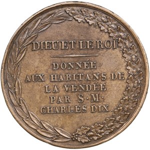 France medal - Visit to La Vendee - Charles X (1824-1830)