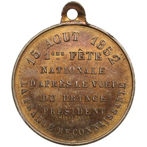 France medal - 1st National Day 1852 - Louis Napoleon Bonaparte