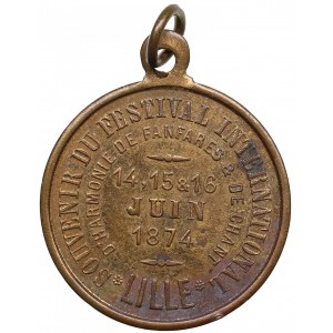 France, Lille Medal Festival International. 1874