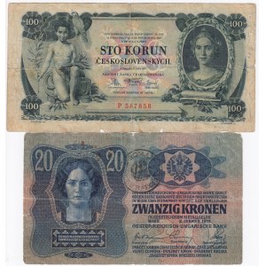Lot of Banknotes: Austria-Hungary, Czechoslovakia (2)