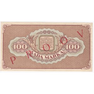 Estonia 100 Marka 1923 - Uniface - Back Specimen