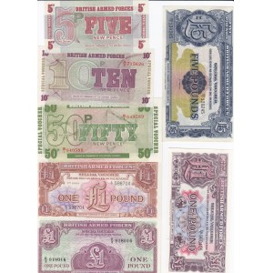 Lot of Banknotes: Great Britain, British Armed Forces (7)