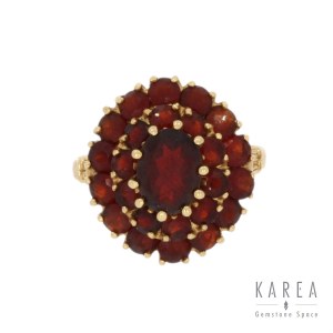 Ring with garnets, 1st half of 20th century.