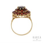 Ring with garnets, 1st half of 20th century.