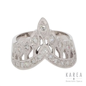 Ring-crown with diamonds, contemporary