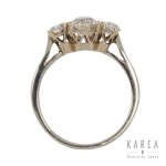 Ring with three diamonds, contemporary