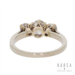 Ring with three diamonds, contemporary
