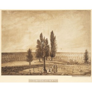 GIOVAN BATTISTA SILVESTRI (Florence, 1796 - 1873), Cloister of Certosa in Rome, 1836