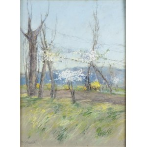 ANTONIO CANNATA (Polistena, 1895 - Rome, 1960), Landscape with blooming trees