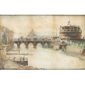 J. MARTIN, Castel Sant'Angelo view, 1860