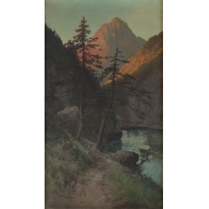 HENRY MARKO (Florence, 1855 - Lavagna, 1921), Mountain landscape