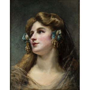 CESARE AUGUSTO DETTI (Spoleto, 1847 - Paris, 1914), Portrait of young lady