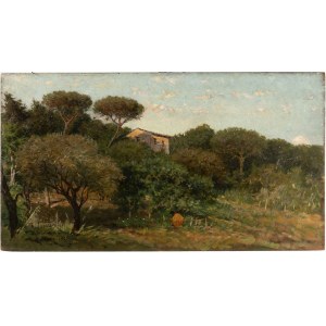 RAFFAELLO TANCREDI (Resina, 1837 - Naples, 1916 or 1924), Dalla mia terrazza, 1905