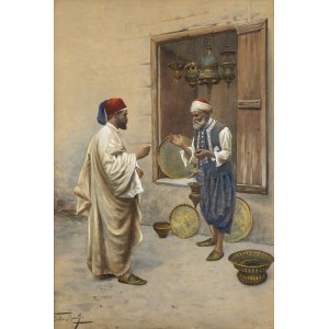 GIULIO ROSATI (Rome, 1858 - 1917), Orientalist scene