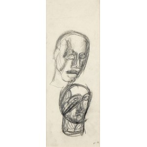 MARIO SIRONI (Sassari, 1885 - Milan, 1961), Two heads, 1933 ca.