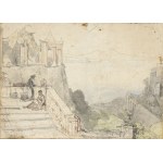 GIACINTO GIGANTE (Naples, 1806 - 1876), Napolitan landscape with various figures