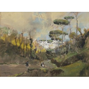 GIUSEPPE CASCIARO (Ortelle, 1863 - Naples, 1941), Landscape