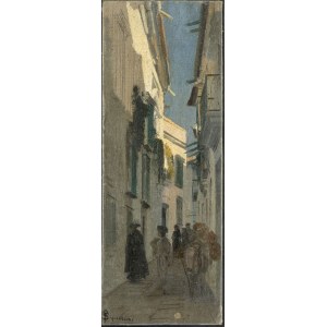 TELEMACO SIGNORINI (Florence, 1835 - 1901), Village alley