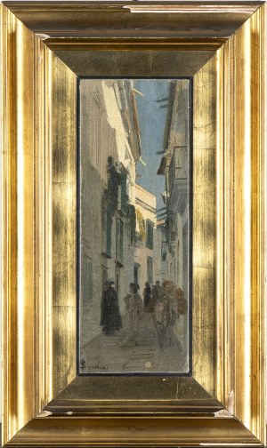 TELEMACO SIGNORINI (Florence, 1835 - 1901), Village alley