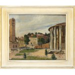 LUIGI SURDI (Naples, 1897 - Rome, 1959), View of Ercole Vincitore temple in Rome, 1940