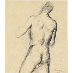 PRIMO CONTI (Florence, 1900 - Fiesole, 1988), Male nude from behind, 1925