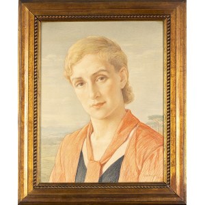 BORIS CHARALAMBOV GEORGIEV (Varna, 1888 - Rome, 1962), Portrait of Anna Kuliscioff Casotti, 1939