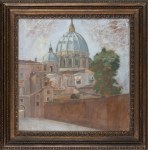 CARLO SOCRATE (Mezzana Bigli, 1889 - Rome, 1967), View of St. Peter's Basilica, 30's ca.
