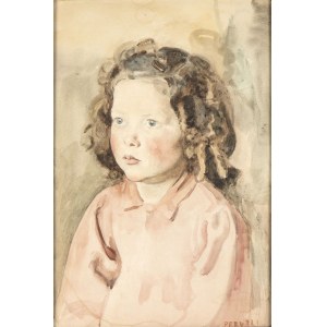 CESARE PERUZZI (Montelupone, 1894 - Recanati, 1995), Portrait of a baby girl