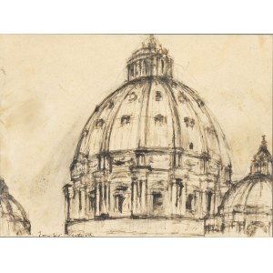 EMILIO VEDOVA (Venice, 1916 - 2006), Dome of St. Peter's Basilica