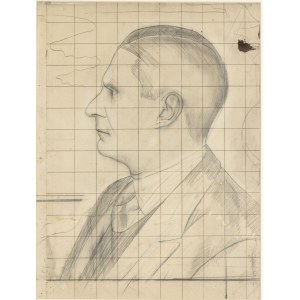 MARIO BROGLIO (Piacenza, 1891 - San Michele di Moriano, 1948), Study for self-portrait