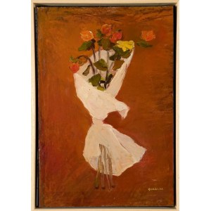 CARLO QUAGLIA (Terni, 1903 - Rome, 1970), Wrapped flowers (roses), 1963
