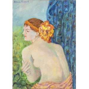 ADRIANA PINCHERLE (Florence, 1905 - 1996), Nuda (fiori in testa), 1992