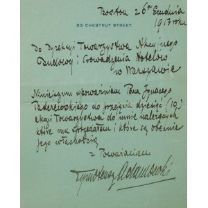 AUTHORIZATION FROM TIMOTHY ADAMOWSKI FOR IGNATIUS PADEREWSKI