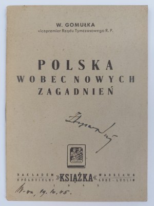 Władysław Gomułka, Poland in the face of new issues