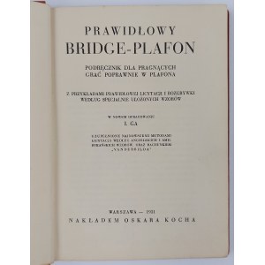 Prawidłowy Bridge Plafon. Podręcznik dla pragnących grać poprawnie w plafona