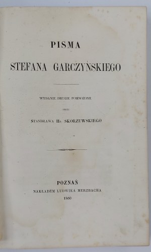 Pisma Stefana Garczyńskiego
