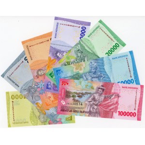 Indonesia Ful Set of Banknotes 2022