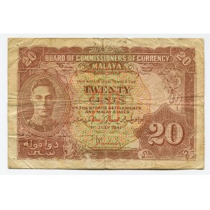 Malaya 20 Cents 1941 (1945)