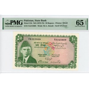 Pakistan 10 Rupees 1972 (ND) PMG 65 EPQ