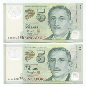 Singapore 2 x 5 Dollars 2005 (ND)