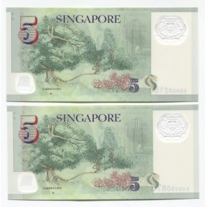 Singapore 2 x 5 Dollars 2005 (ND)