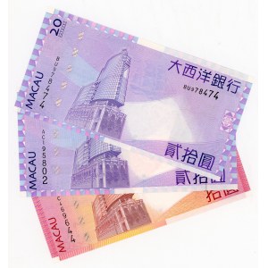 Macao Lot of 3 Notes 2005 -2013
