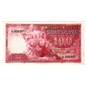 Latvia 100 Latu 1939