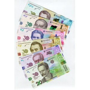 Ukraine Set of 6 Banknotes 2021