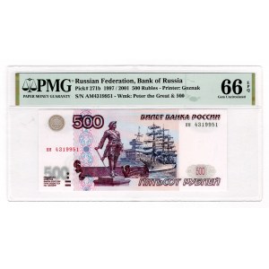 Russian Federation 500 Roubles 1997 2001 PMG 66 EPQ