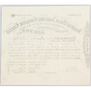 Great Britain Imperial Union Assurance Company Ltd London 50 Shares of £5 1874